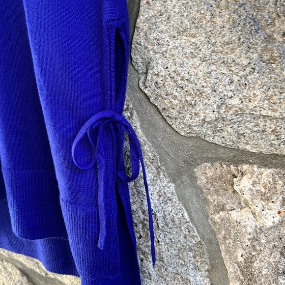 J. Crew Purple Merino Wool Side Tie Slit Sweater - Picture 4 of 10